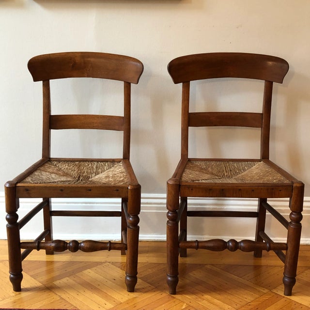 Antique English-Style Bar Back Chairs — a Pair For Sale - Image 13 of 13
