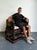 Chinoiserie Vintage Chinese Lacquered Throne Chair For Sale - Image 3 of 18