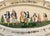 A fabulous antique HB Quimper large dfish platter with detailed hand painted musicians and Breton couples dancing in...