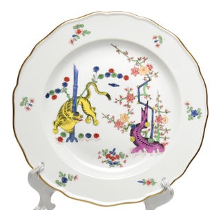 Antique Meissen 'Yellow Lion' Kakiemon First Quality Large Cabinet Plate For Sale