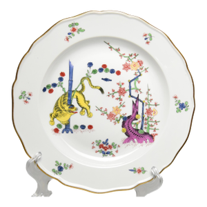 Antique Meissen 'Yellow Lion' Kakiemon First Quality Large Cabinet Plate