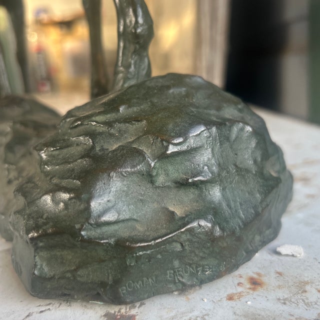 1920s Bronze Sculpture of a Kudu Antelope by Rh Rockwell For Sale - Image 10 of 11