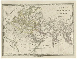 Antique Map of Europe and Part of Asia and Africa, 1848