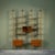 This Italian wall unit from the 1960s is made from teak with brass elements and includes two drawer cabinets and one...
