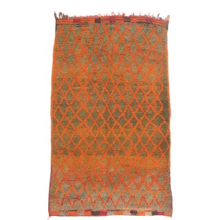 Vintage Boujad Moroccan Rug, 04'07 X 07'05 For Sale