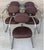 Italian Armchairs in Brown Leather and Chrome, 1980s, Set of 5 For Sale - Image 3 of 12