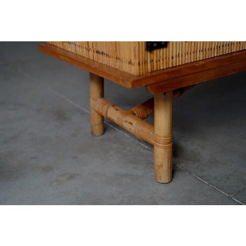French Bamboo Sideboard with Wrought Iron Details, 1950s For Sale - Image 13 of 15