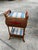Up for consideration is a beautiful vintage large woven wicker double compartment standing sewing basket. This would look...