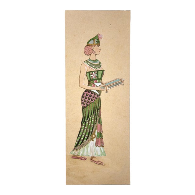 Unknown, Costume for Aida, Tempera and Watercolor, 1920s For Sale
