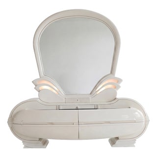 Vintage Illuminated Vanity Table from Fonte Del Mobile, 1970s For Sale