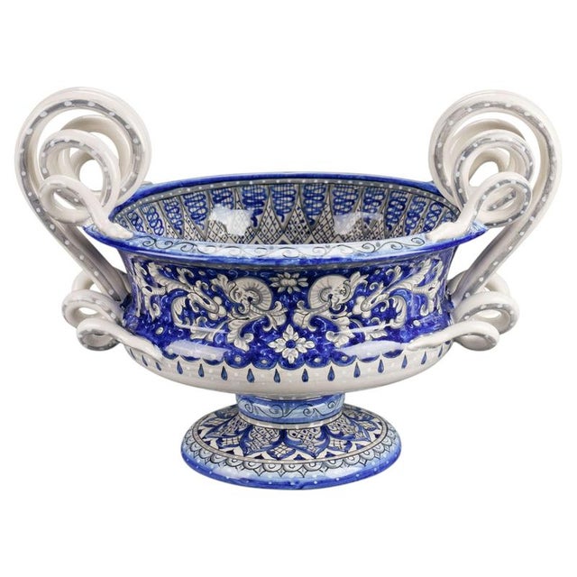 Deruta Blue Dolphins Vase by Deblona For Sale - Image 17 of 17