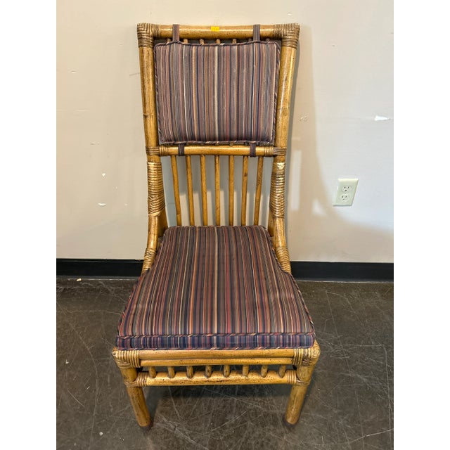1970s Henredon Attributed Bamboo Rattan Dining Chairs - Set of 8 For Sale In Seattle - Image 6 of 14