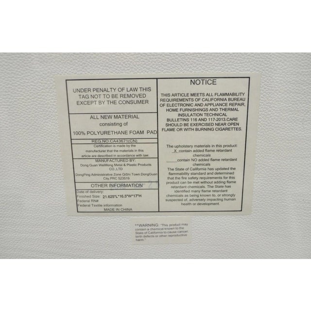 Contemporary Modern Lucite Acrylic X-Form White Vanity Bench Stool Seat For Sale - Image 14 of 15