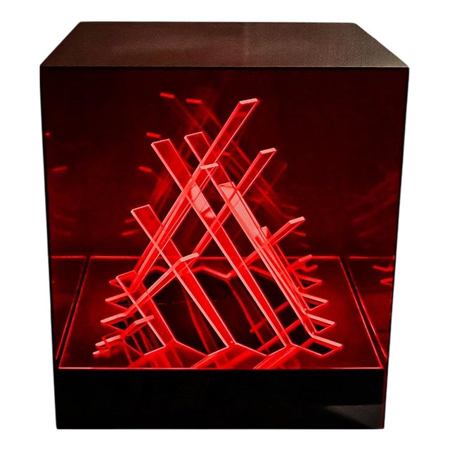 Space Age Red Kinetic Lamp by James Riviere For Sale
