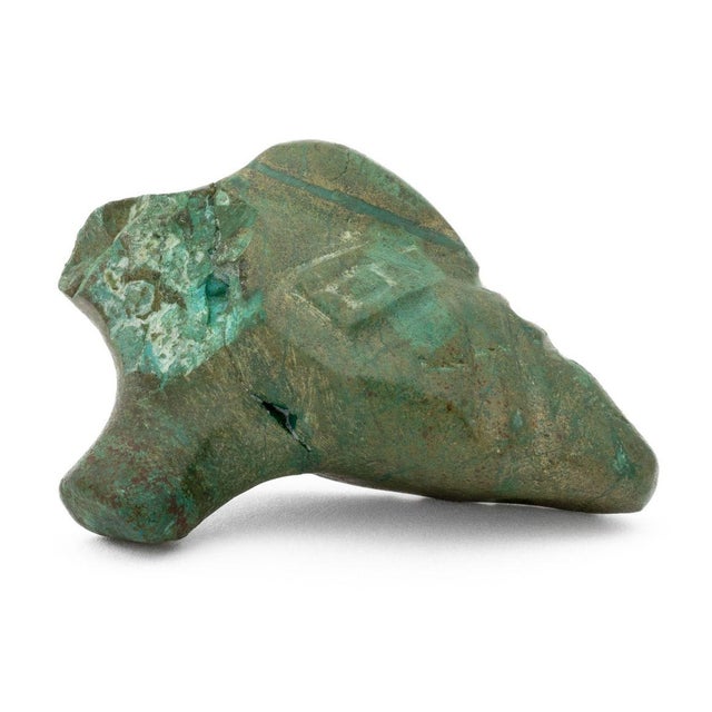 South American Carved Jade Mask For Sale - Image 4 of 6