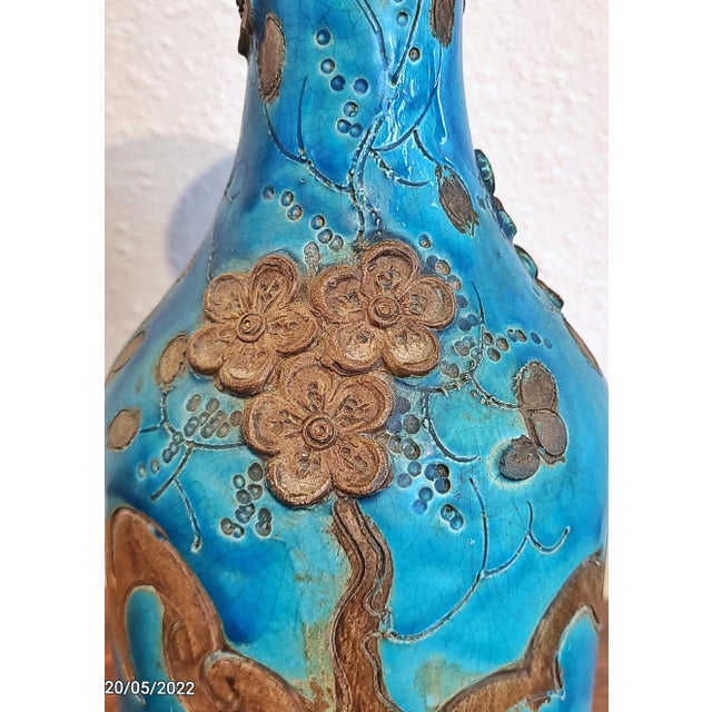 Early Ugo Zaccagnini Chinoiserie Vase With Cherry Blossoms For Sale - Image 9 of 13
