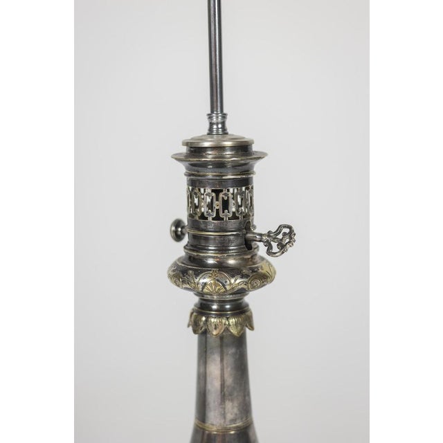 Table Lamps in Metal and Silvered Bronze, 1880s, Set of 2 For Sale - Image 5 of 7