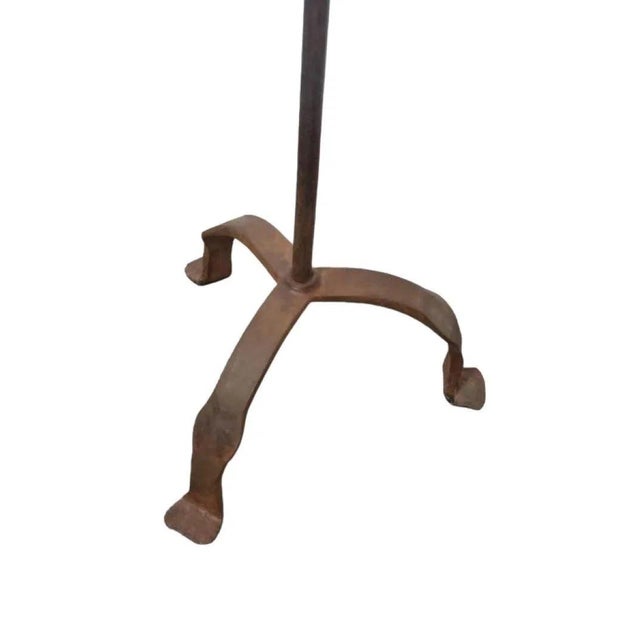Brutalist 1970s Wrought Iron 16 Light Candle Holder Tree For Sale - Image 3 of 4