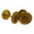 Vintage Andrea by Sadek Brass Georgian Rope Medallion Curtain Tie Backs - A Pair For Sale
