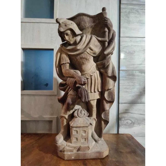 Saint Florian, 19th Century, Limewood For Sale - Image 12 of 12