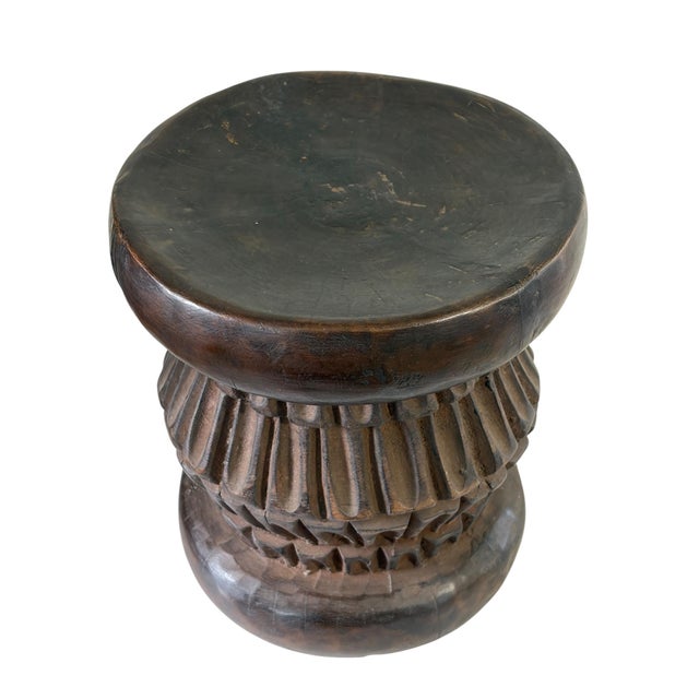Vintage Tribal Nobility Bamileke Low Stool/Table Cameroon 11.5" H For Sale In New York - Image 6 of 8