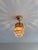 Vintage Small Brass & Emerald Green Crystal Crown Flush Mount – 1 Light For Sale - Image 11 of 18