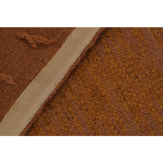 Textile Vintage Henry Easterwood Runner, Brown With Abstract Florals - Rug & Kilim For Sale - Image 7 of 7