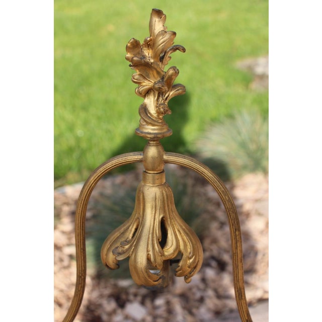 Large gilt bronze lamp, beautifully crafted signed on the base by Lelievre and the founder Susse Frères in very good...