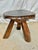 Mid 20th Century French Walnut Brutalist Tripod Stool For Sale - Image 6 of 12