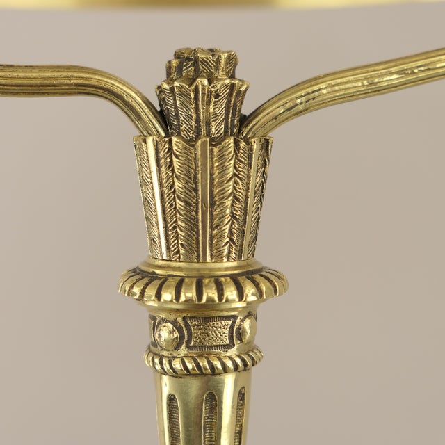 Ladys Desk Lamp in Brass and Glass, France, 1910s For Sale - Image 5 of 18