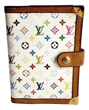 Louis Vuitton Takashi Murakami Multicolor Agenda Pm Blanc White Mini Planner Y2k Original Vintage
