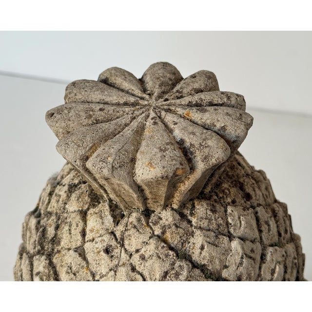Stone Italian Garden Stone Statuary Pineapple Finials or Copings - Individually Priced For Sale - Image 7 of 7