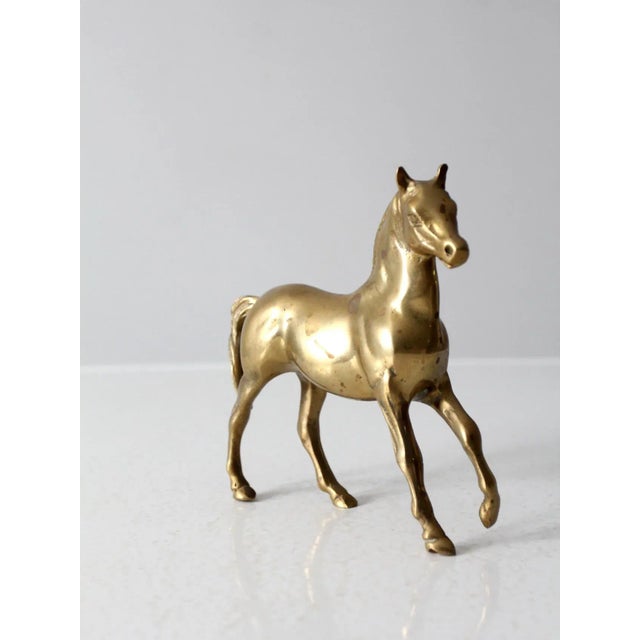 Mid 20th Century Mid-Century Brass Horse For Sale - Image 5 of 7