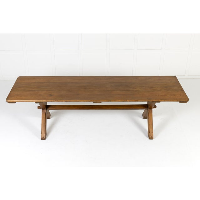 20th Century English Pine Refectory Table For Sale - Image 9 of 9