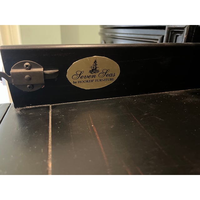 Wood Hooker Seven Seas Executive Desk With Shelving Unit For Sale - Image 7 of 7