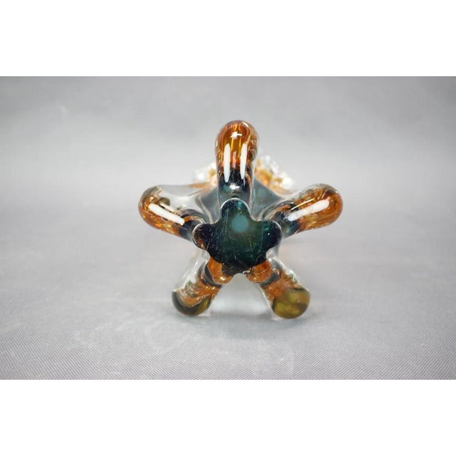 Mid-Century Amber and Green Art Glass Vase attributed to Josef Hospodka, 1960s For Sale - Image 6 of 9