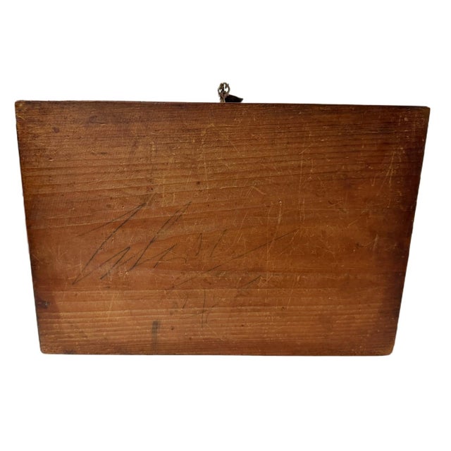 Antique English Victorian Burl Wood Traveling Writing Slope / Lap Desk For Sale - Image 11 of 11