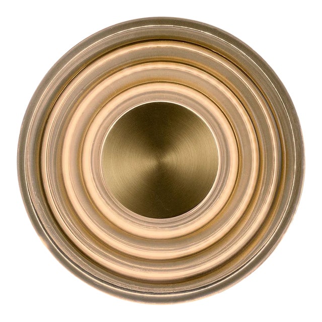 Ripple Effect English Brass Glass Wall Light For Sale