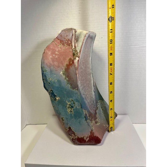 Rare Tony Evans (1942-2009) Raku Pottery Vase Ancient Sands Signed, Certificate of Authenticity For Sale In Los Angeles - Image 6 of 8