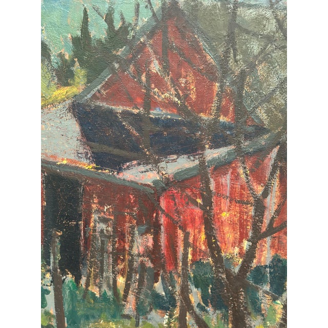 Svän Grandin, Barn, 1950s, Oil on Panel, Framed For Sale - Image 8 of 14