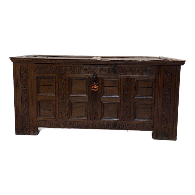 19th Century Oak Chest For Sale