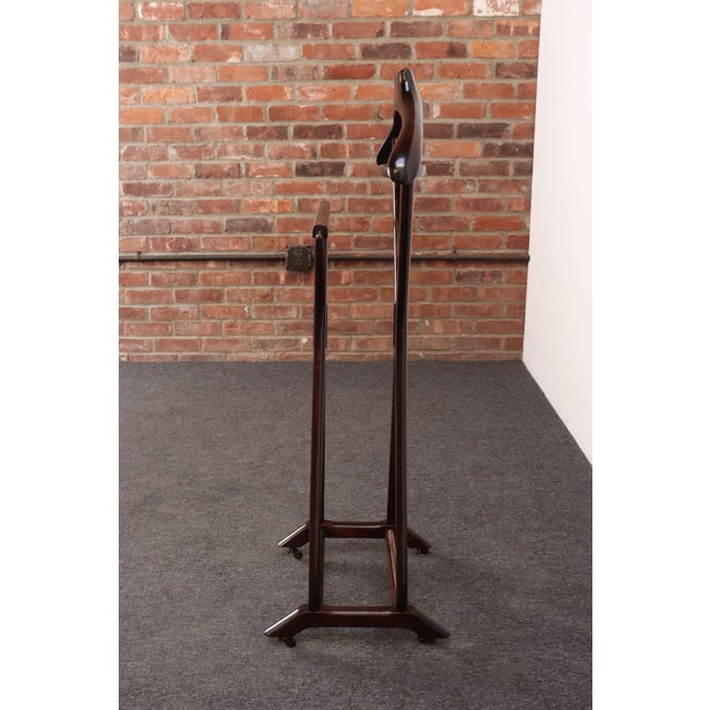Fratelli Reguitti Italian Modern Fratelli Reguitti Sculptural Stained Mahogany X-Form Valet For Sale - Image 4 of 16