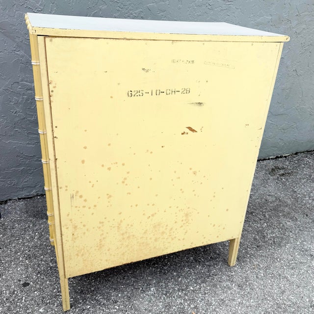 Vintage Coastal Faux Bamboo Highboy Dresser by Thomasville For Sale In West Palm - Image 6 of 12