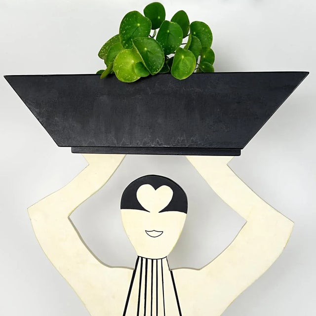 Postmodern Art Deco Style Plant Stand in the Shape of an Elegant Lady For Sale - Image 6 of 10