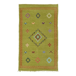 Late 20th Century Vintage Moroccan Rug - 8'2" X 4'8'' For Sale