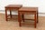 Pair of Vintage Carved Elm & Burr End Tables For Sale - Image 9 of 12