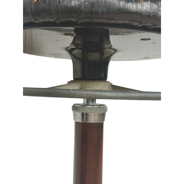 1930s Ritter Model C Adjustable Dental Operating Stool With Footrest For Sale - Image 13 of 18