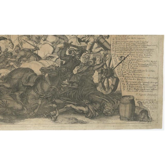 Arnoldo Van Westerhout, Battle of Vienna in 1683, 1725, Etching For Sale - Image 6 of 10