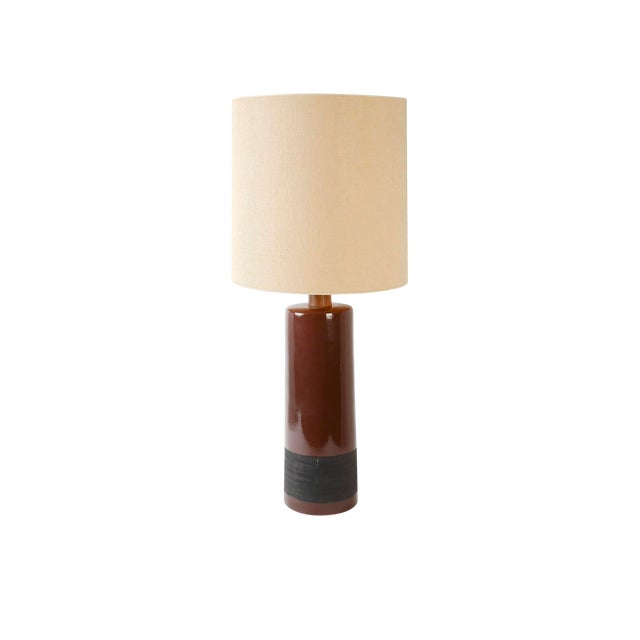 Marshall Studios MidCentury Modern Martz Lamp Ceramic and Teak Lamp
