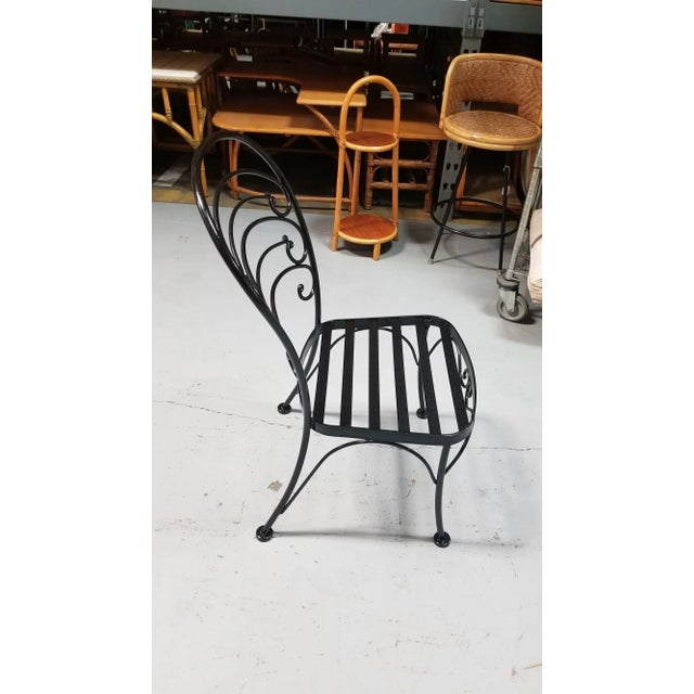 Restored Set of 30 Black Iron French Café Style Patio "Ribcage" Chair Chairish